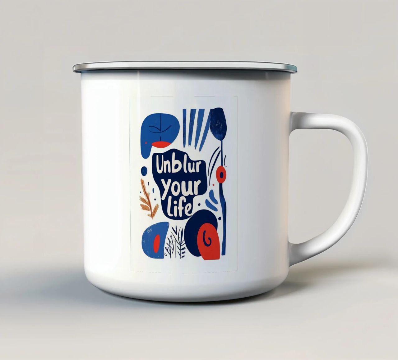 Unblur - 4 tazza in smalto da Art Typo Essentiel