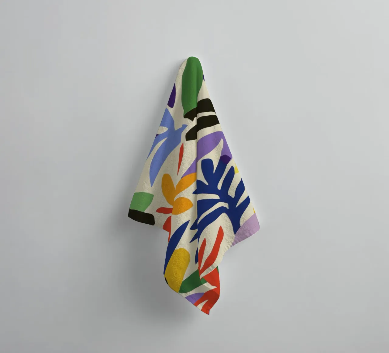 Vibrant Matisse Cut-Outs: A Playful Color Symphony Garden towel by Modern Muse