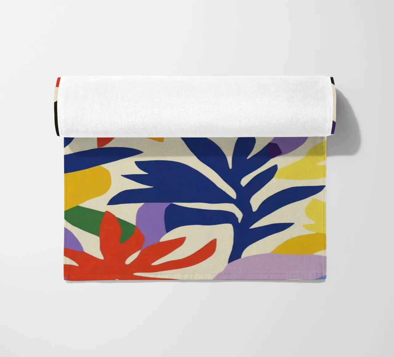 Vibrant Matisse Cut-Outs: A Playful Color Symphony Garden beach towel by Modern Muse