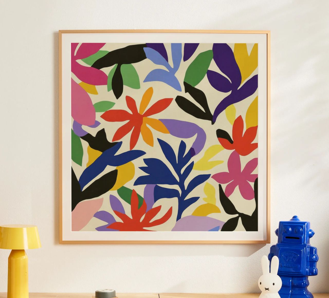 Lebendige Matisse-Ausschnitte: Eine verspielte Farbsymphonie im Garten Poster von Modern Muse