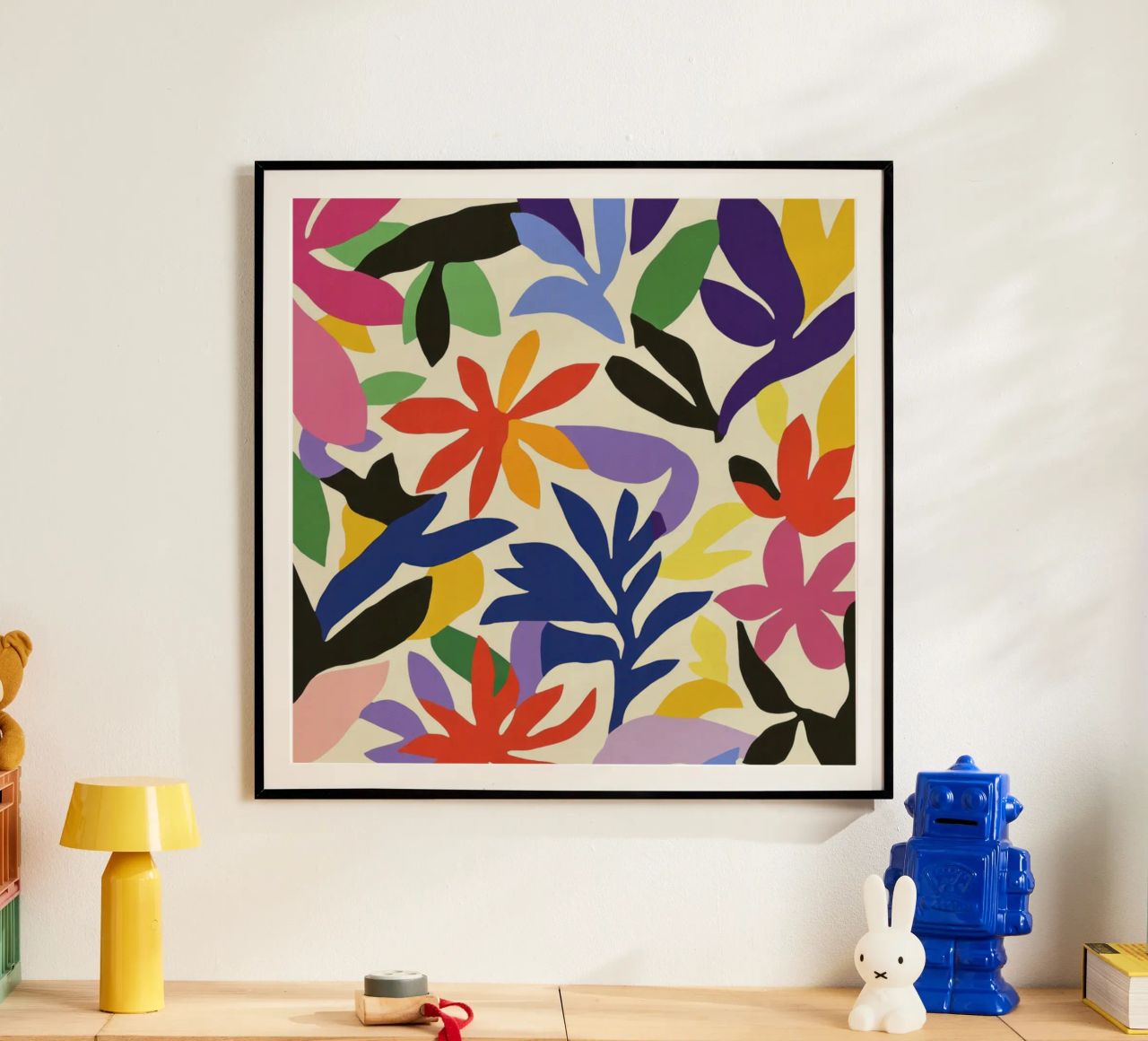 Lebendige Matisse-Ausschnitte: Eine verspielte Farbsymphonie im Garten Poster von Modern Muse