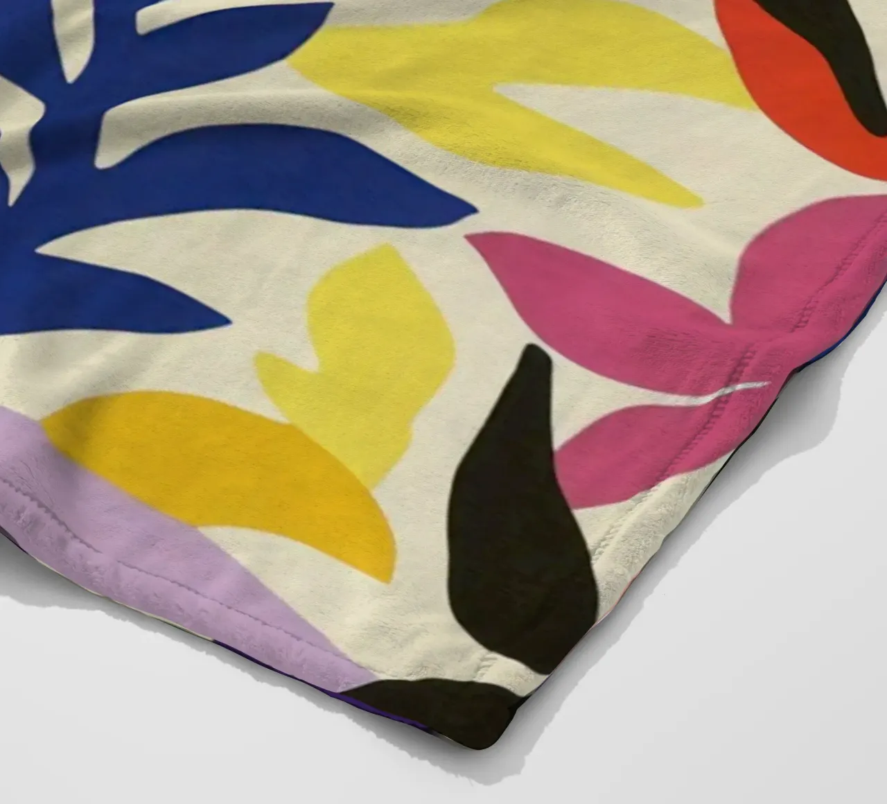 Vibrant Matisse Cut-Outs: A Playful Color Symphony Garden fleece blanket by Modern Muse