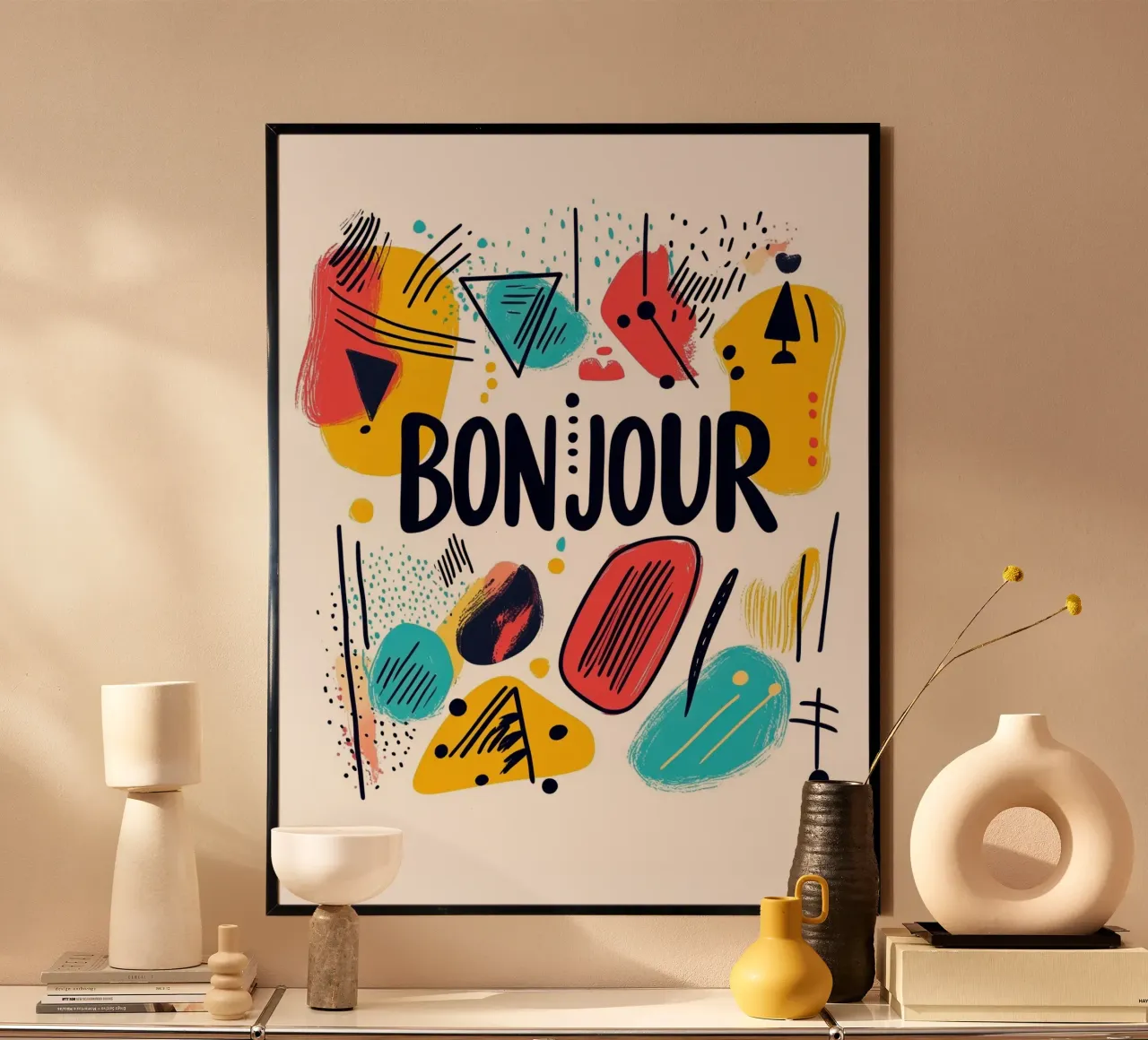 Bonjour poster da Art Typo Essentiel