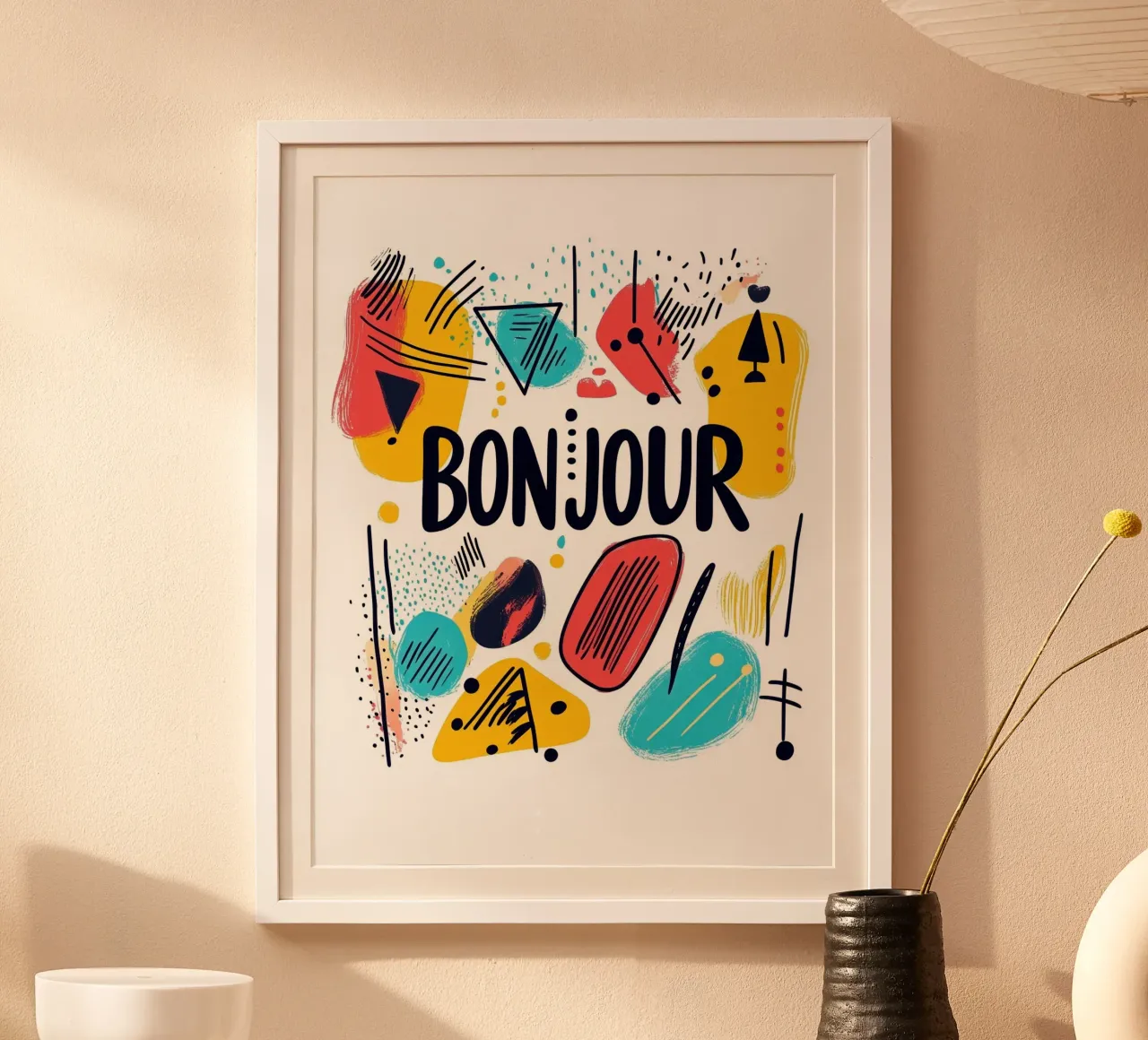 Bonjour poster da Art Typo Essentiel