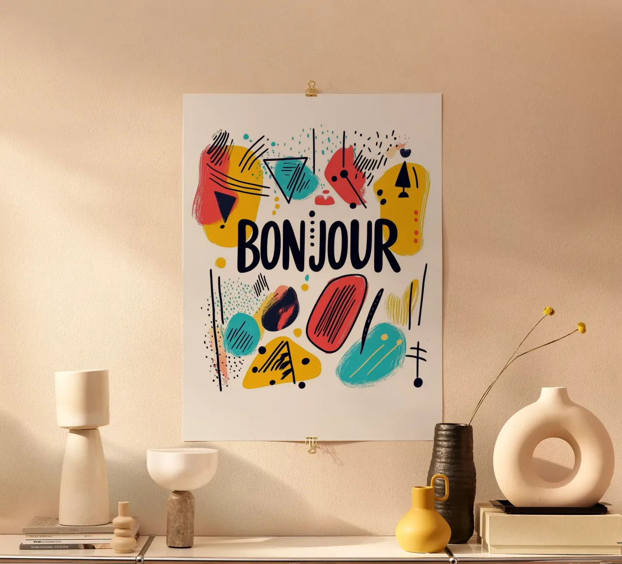 Bonjour poster da Art Typo Essentiel