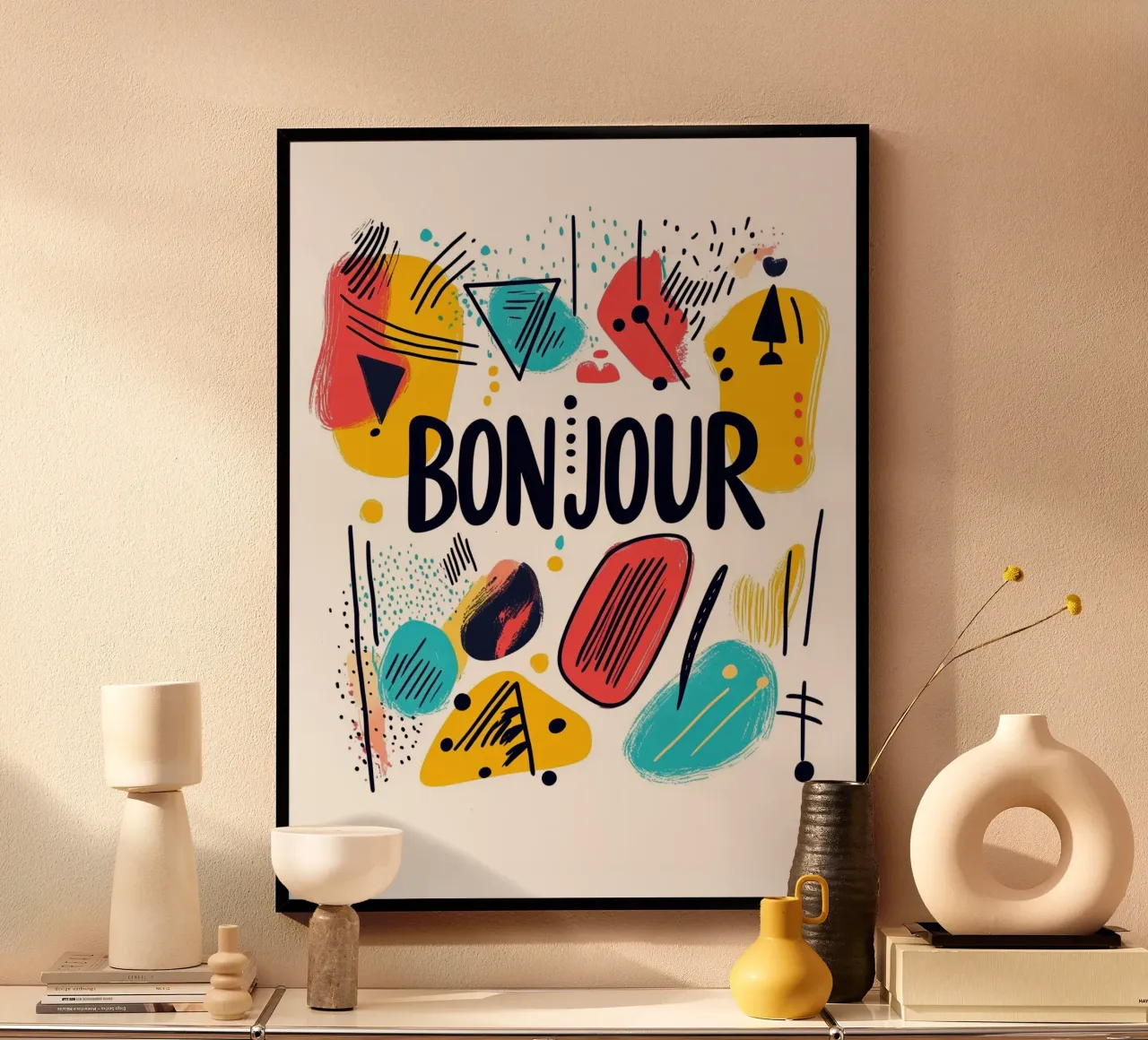 Bonjour poster da Art Typo Essentiel