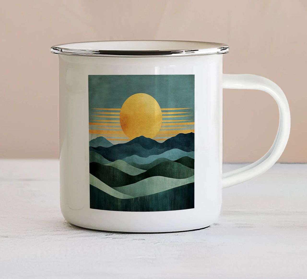 The Sunlit Journey tazza in smalto da Niklas