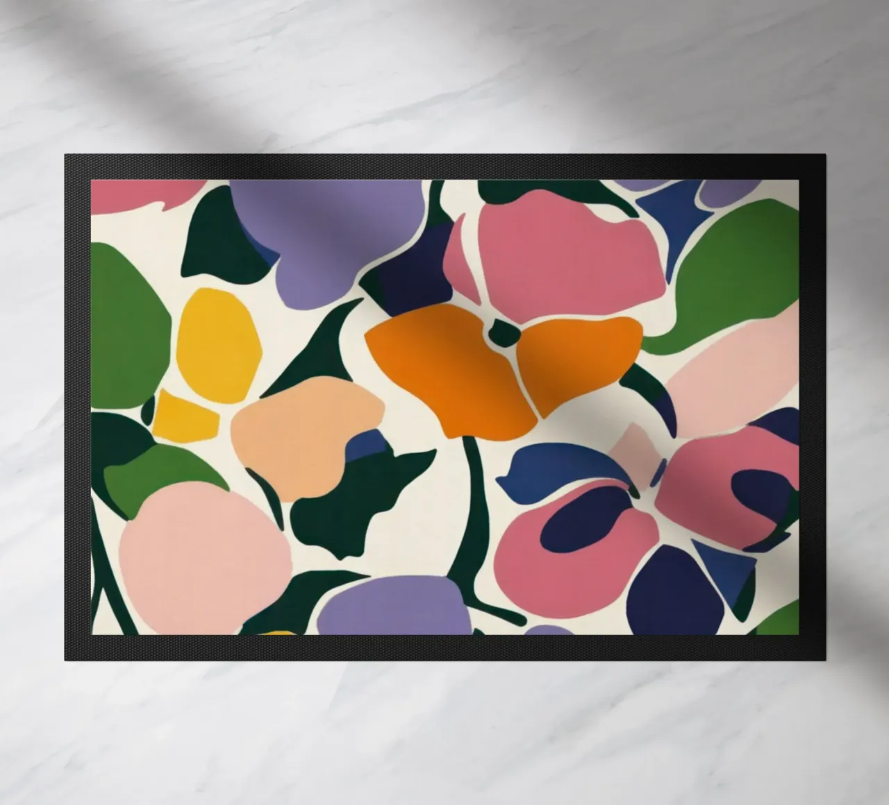 Fiori tagliati moderni: Una danza floreale ispirata a Matisse zerbino da Modern Muse