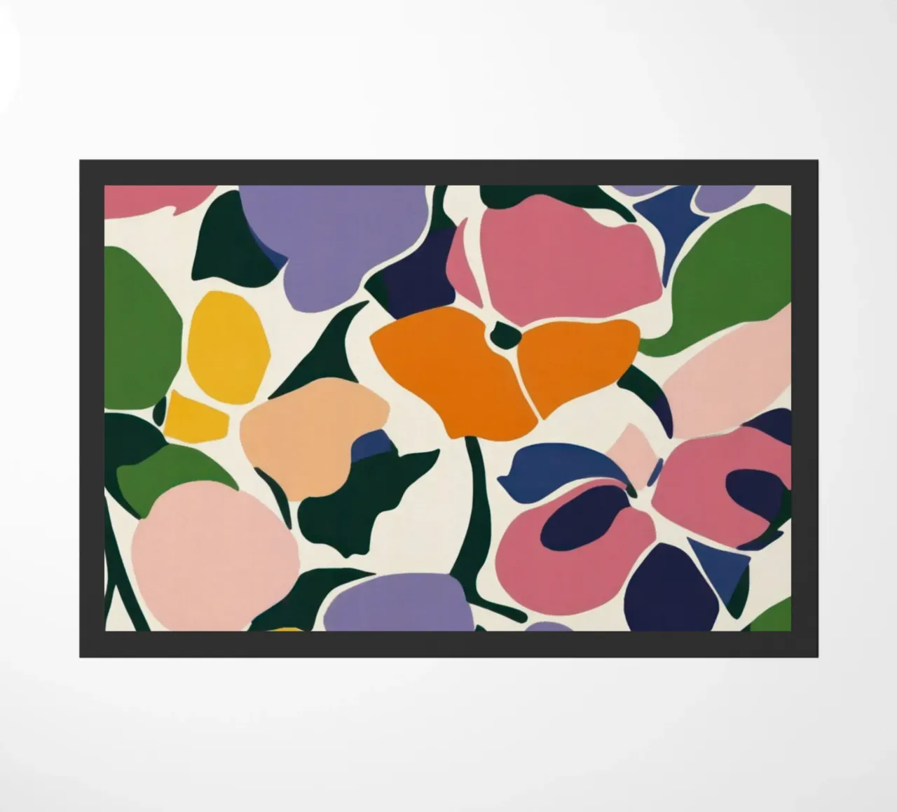 Fiori tagliati moderni: Una danza floreale ispirata a Matisse zerbino da Modern Muse
