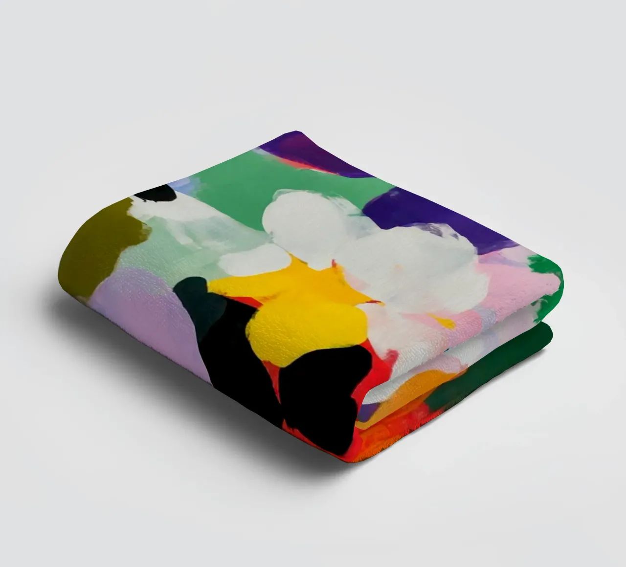 Bold and Colorful Abstract Floral Painting in Matisse Style towel by Modern Muse