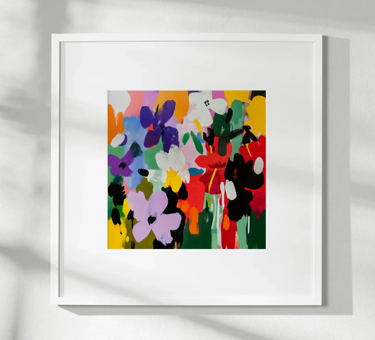 Pittura floreale astratta audace e colorata in stile Matisse carta hahnemühle da Modern Muse