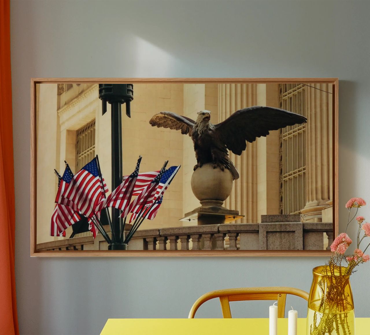 Adlerstatue - Symbol des Grand Central Terminal, NYC Leinwand von Ben & Clo creations