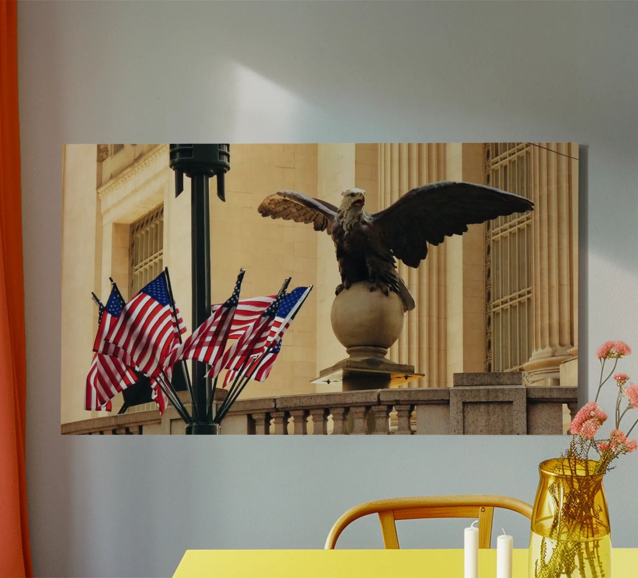 Adlerstatue - Symbol des Grand Central Terminal, NYC Leinwand von Ben & Clo creations