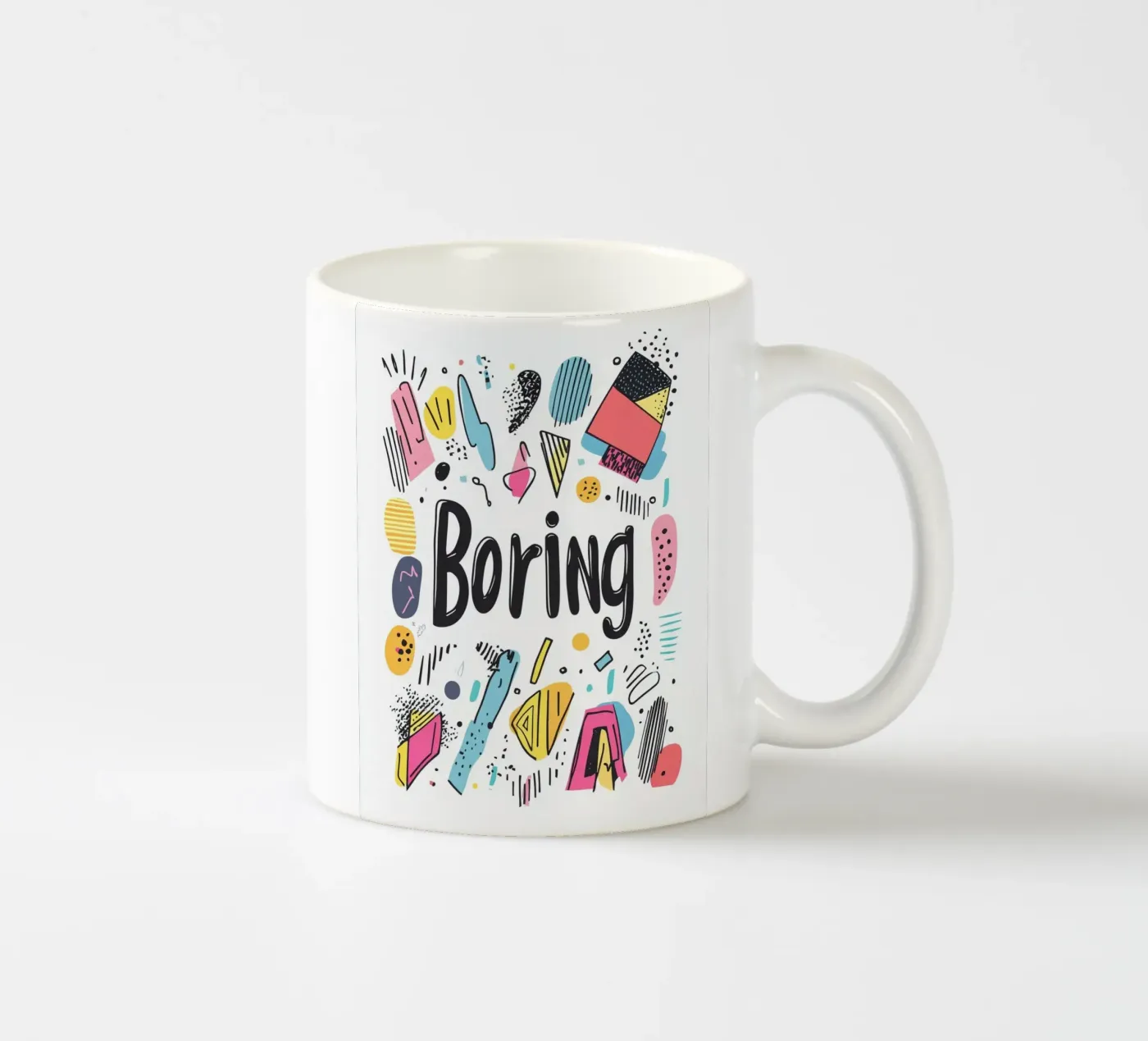 Boring ceramic mug by Art Typo Essentiel