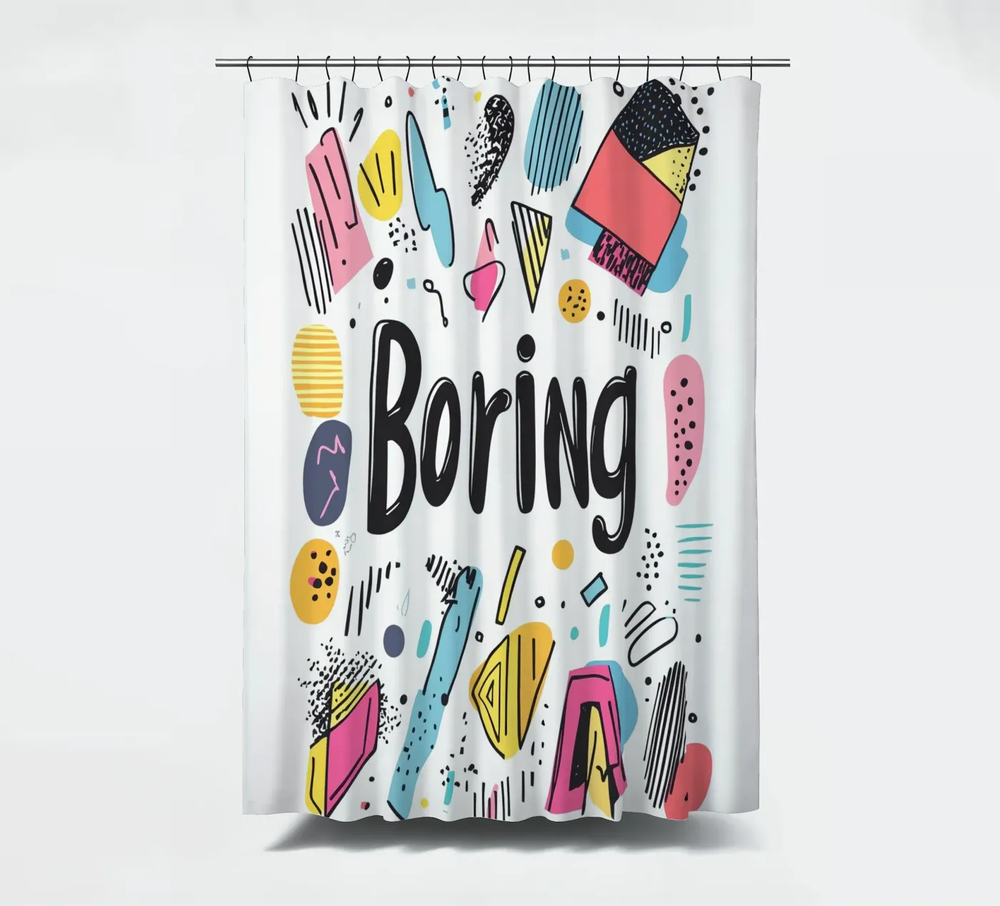 Boring Duschvorhang von Art Typo Essentiel