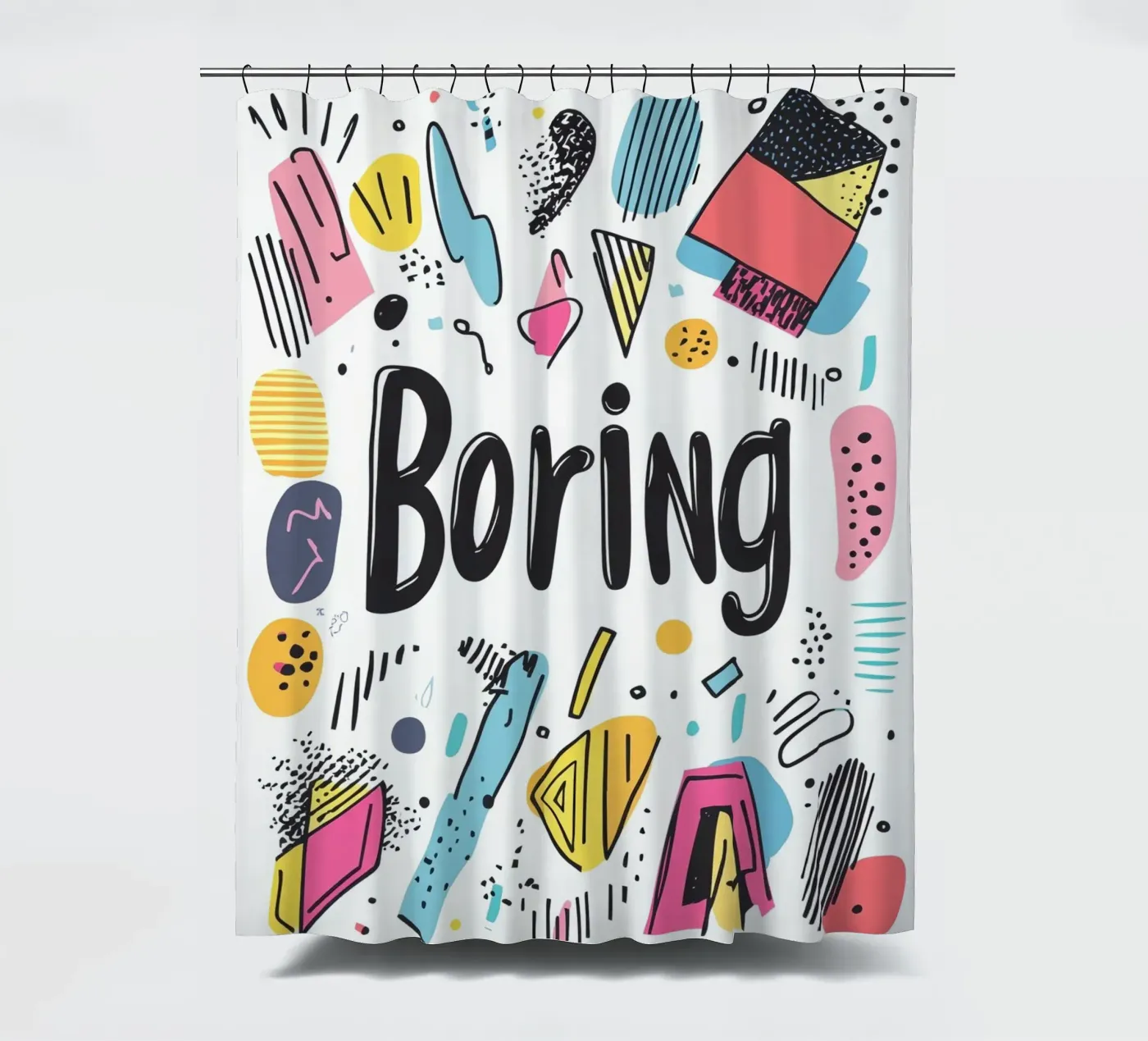 Boring Duschvorhang von Art Typo Essentiel