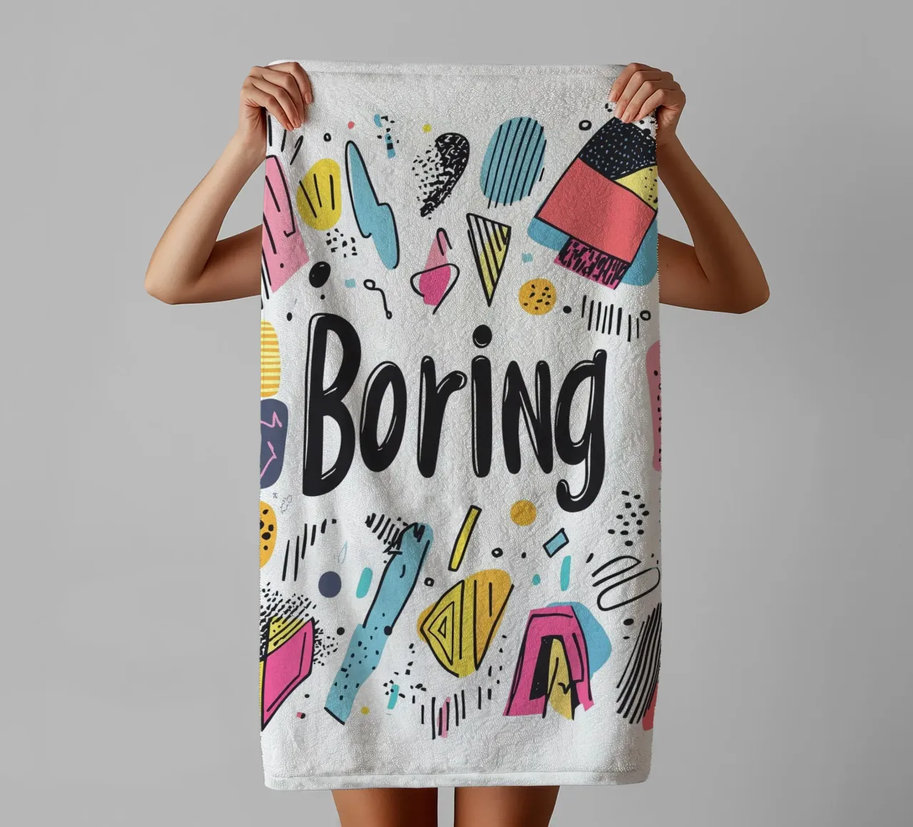 Boring serviette de bain de Art Typo Essentiel