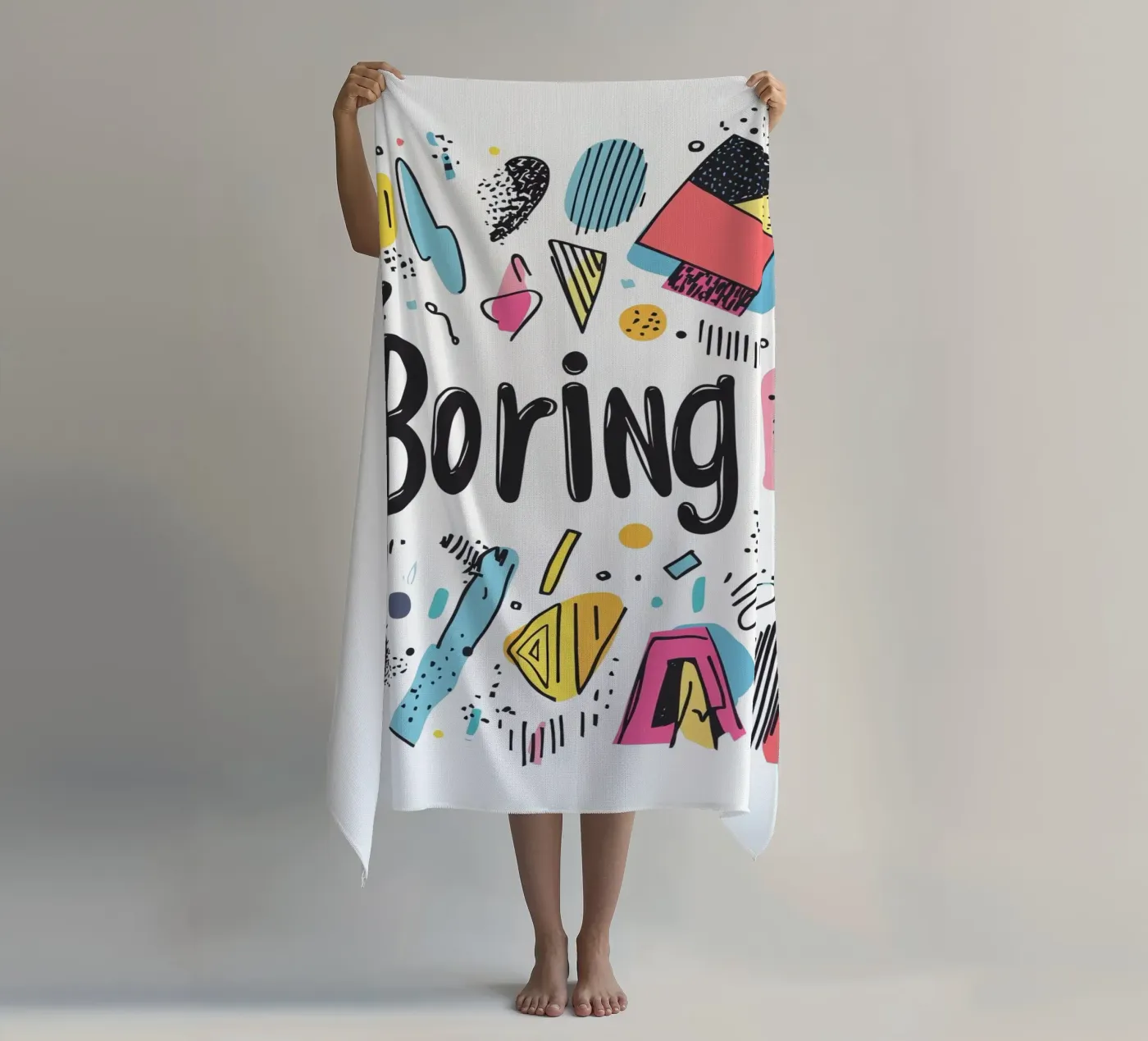 Boring serviette de plage de Art Typo Essentiel