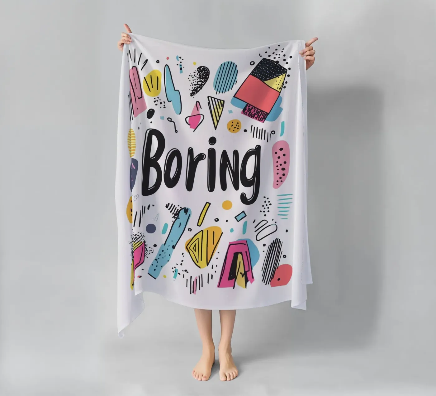 Boring serviette de plage de Art Typo Essentiel