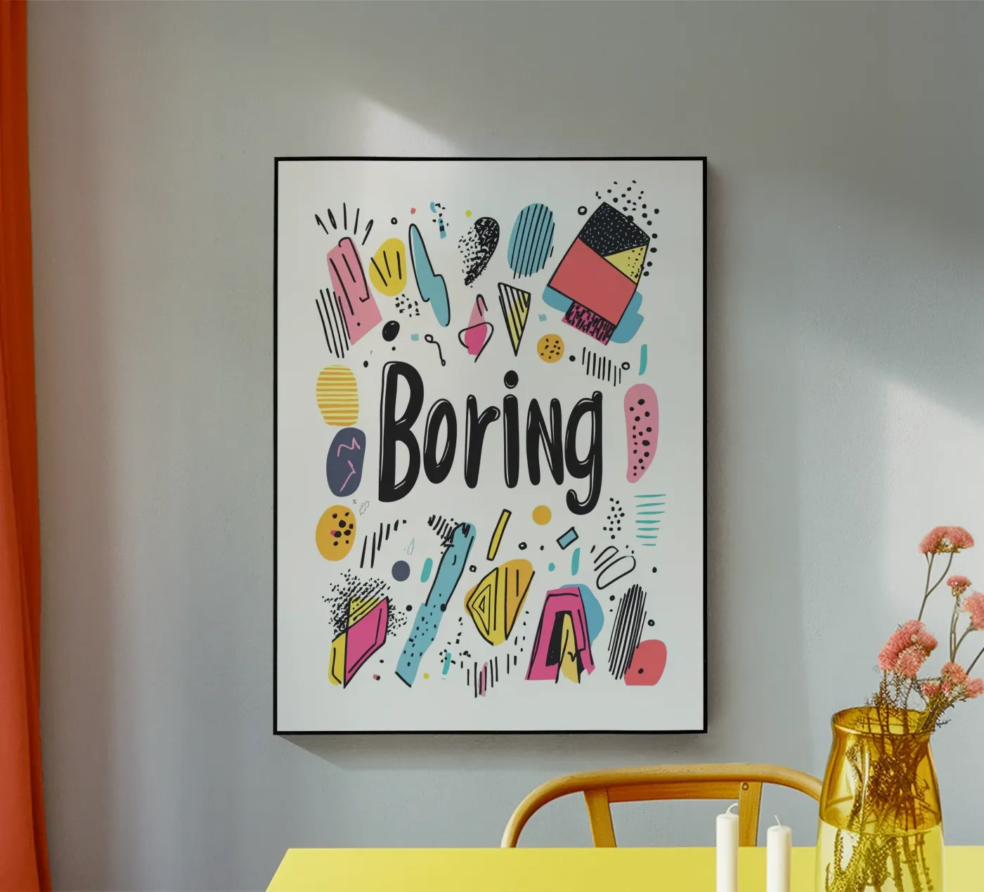 Boring Acryl-Glas von Art Typo Essentiel