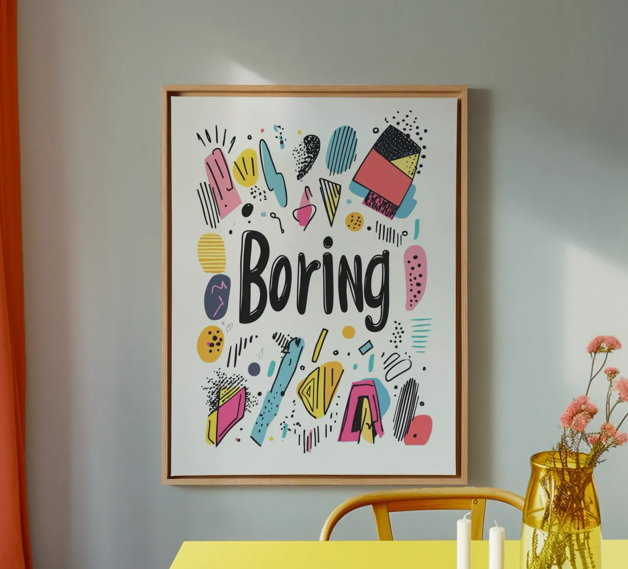 Boring Leinwand von Art Typo Essentiel