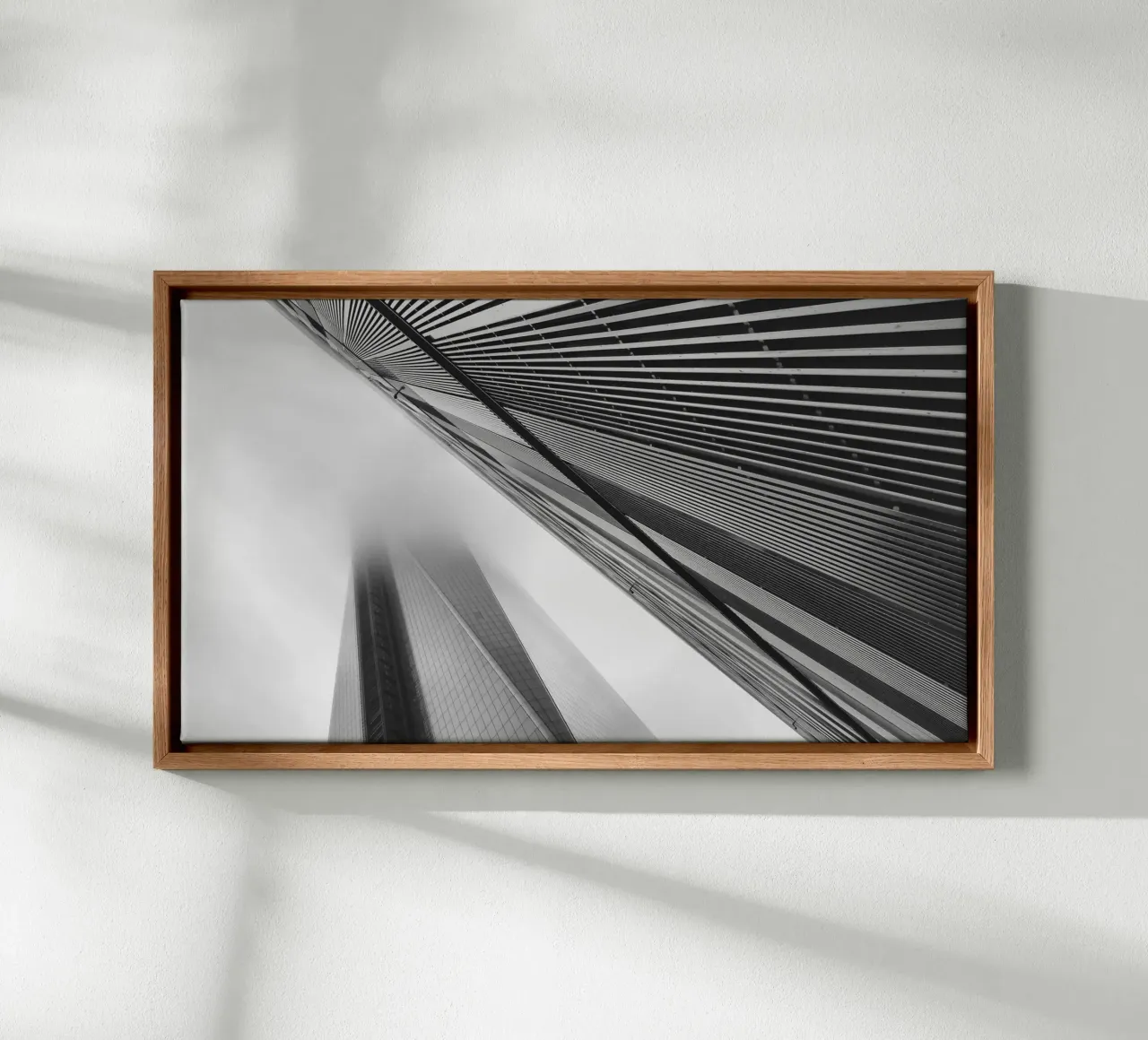 Freedom Tower - Elegantie in zwart-wit, New York canvas met Baklijst van Ben & Clo creations