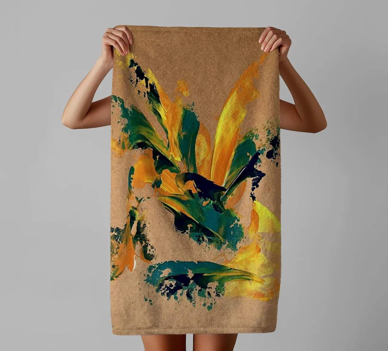 NATURAL STYLE 16 asciugamano da bagno da Thierry Vobmann Abstract painting