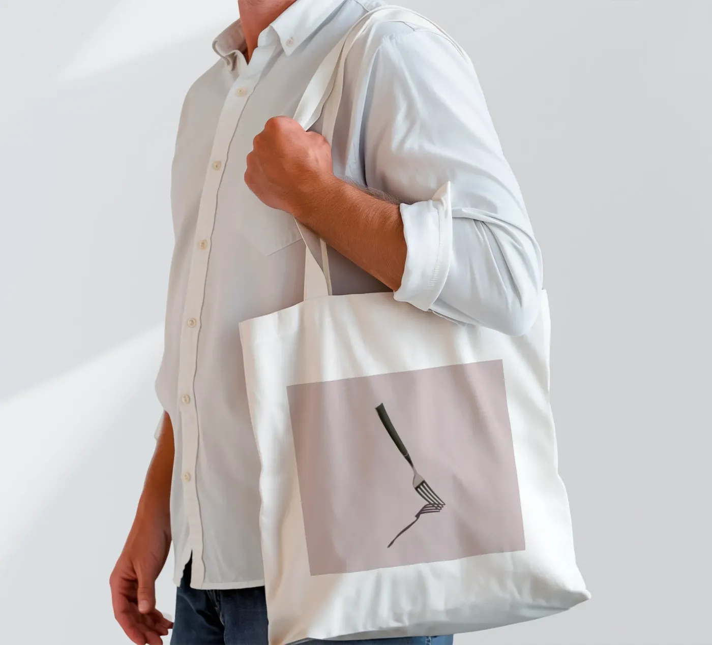 Fork tote bag by George Griefy