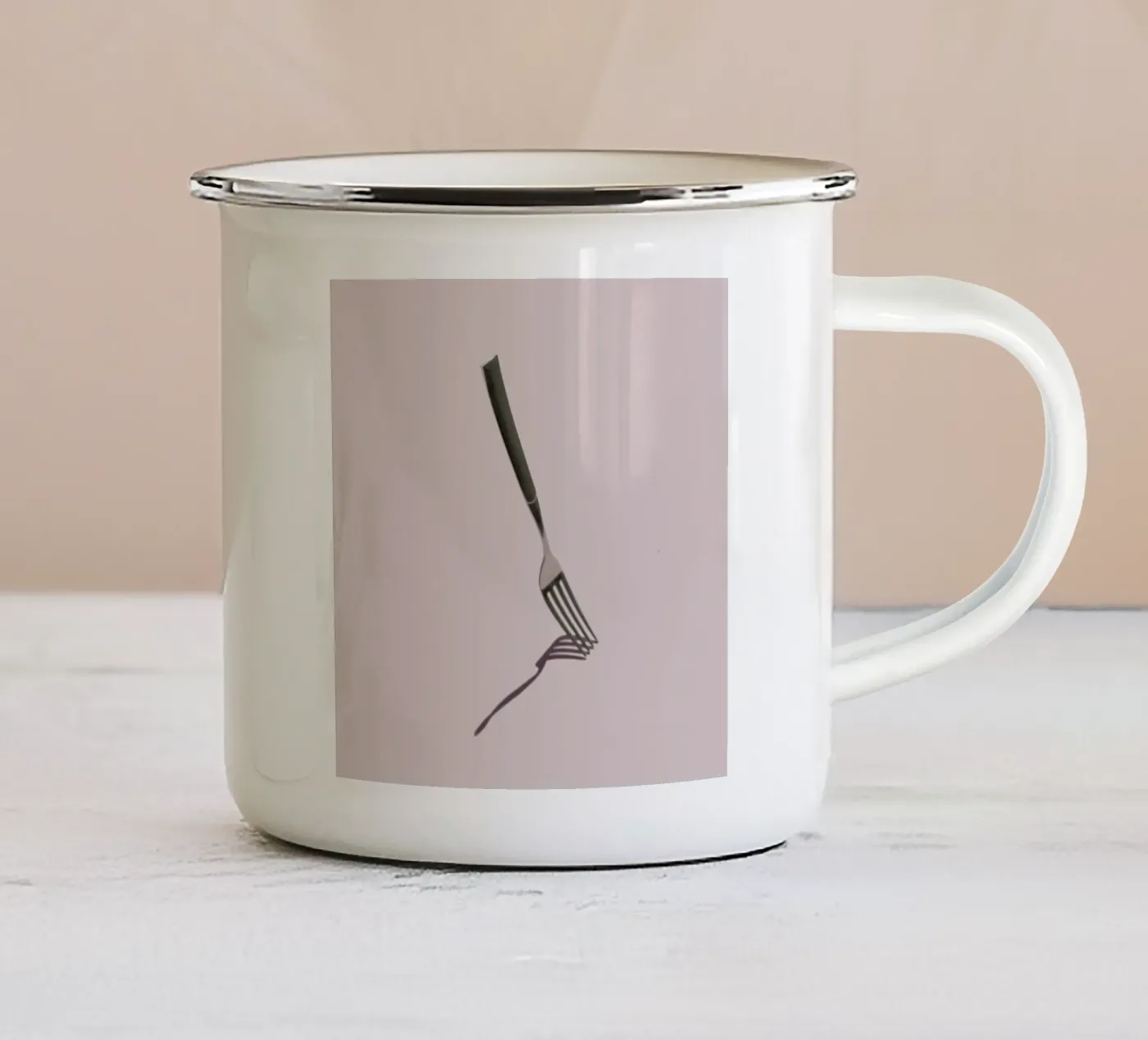 Fork enamel mug by George Griefy