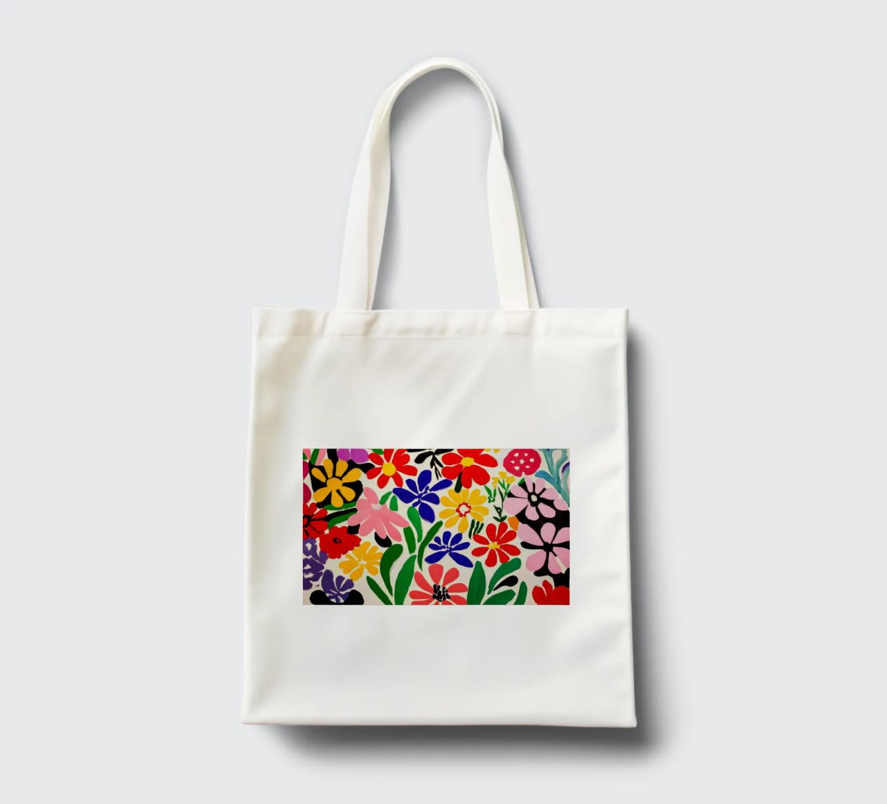Matisse-Inspired Floral Garden with Bold Shapes and Colors tote bag by Modern Muse