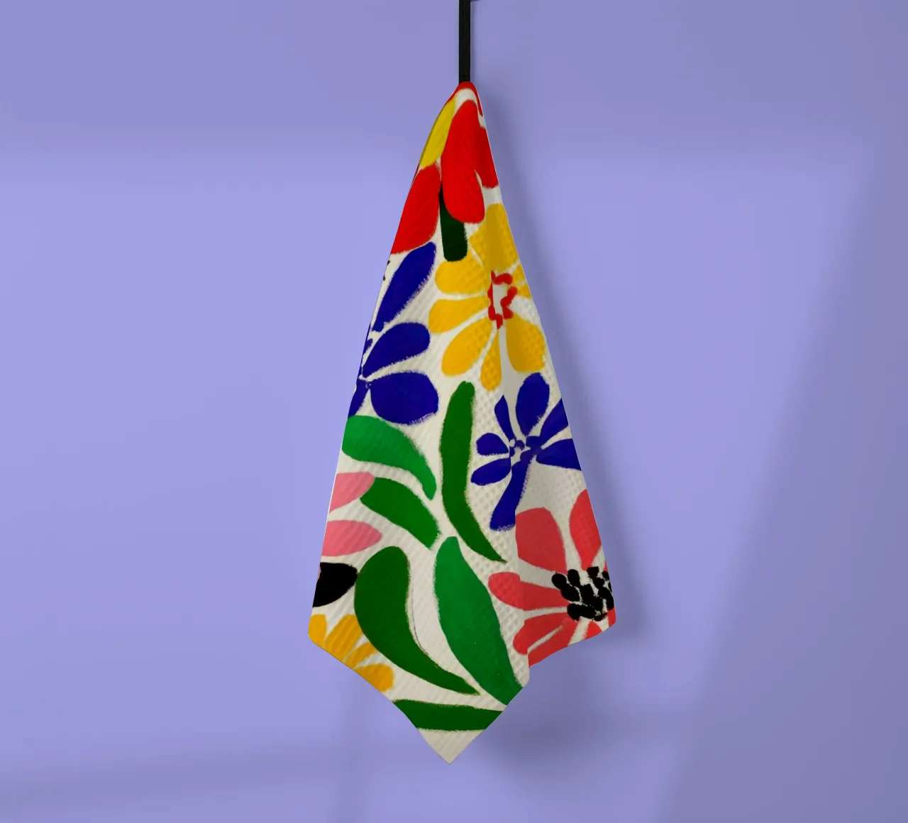 Matisse-inspirierter Blumengarten mit kräftigen Formen und Farben Geschirrtuch von Modern Muse