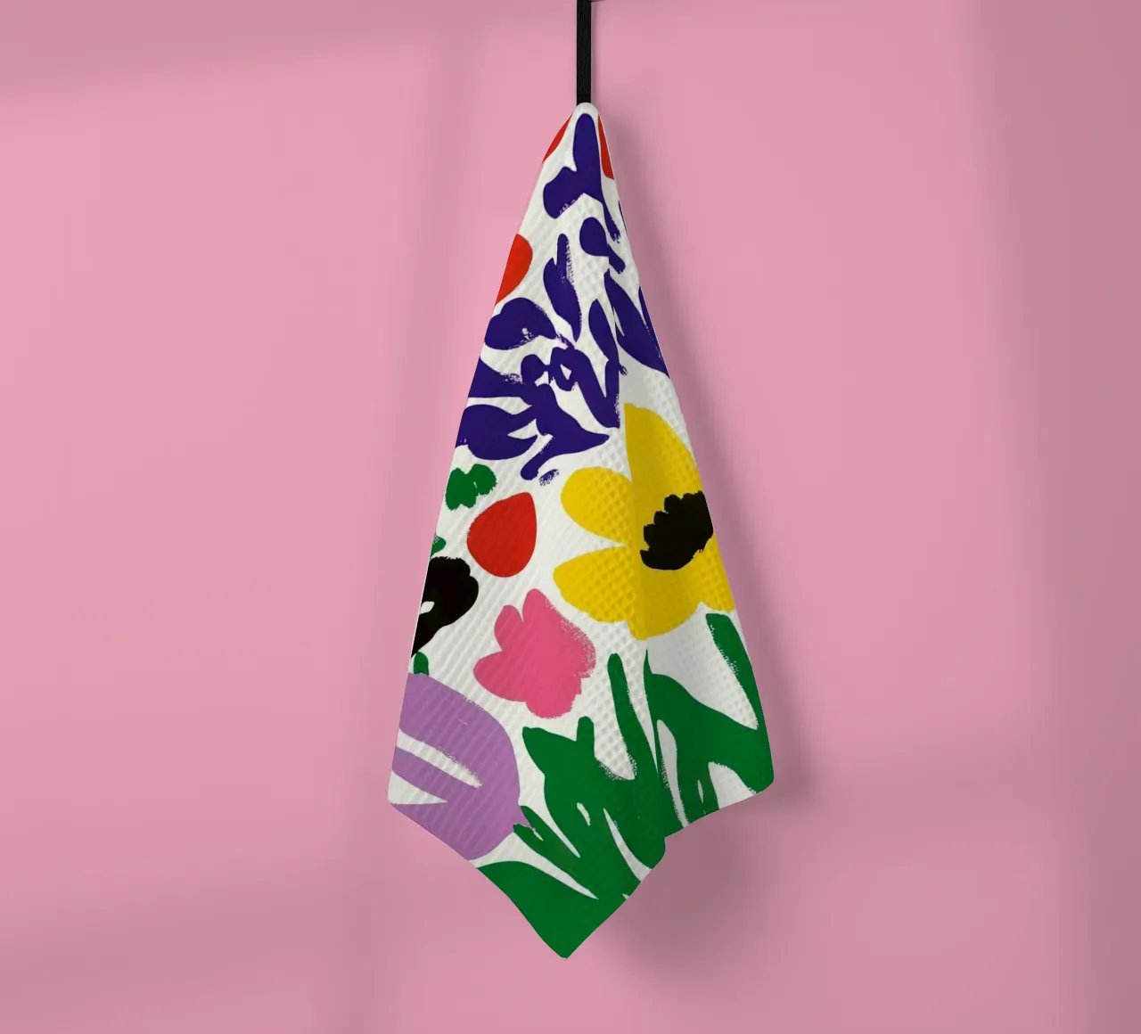 Audace giardino floreale di ispirazione matissiana dalle forme e dai colori vibranti canovaccio da cucina da Modern Muse