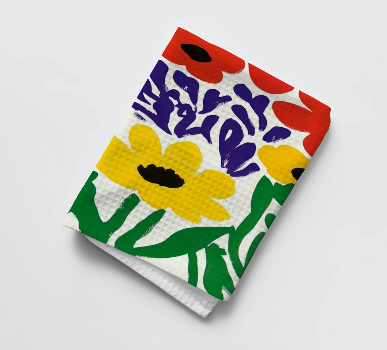 Audace giardino floreale di ispirazione matissiana dalle forme e dai colori vibranti canovaccio da cucina da Modern Muse