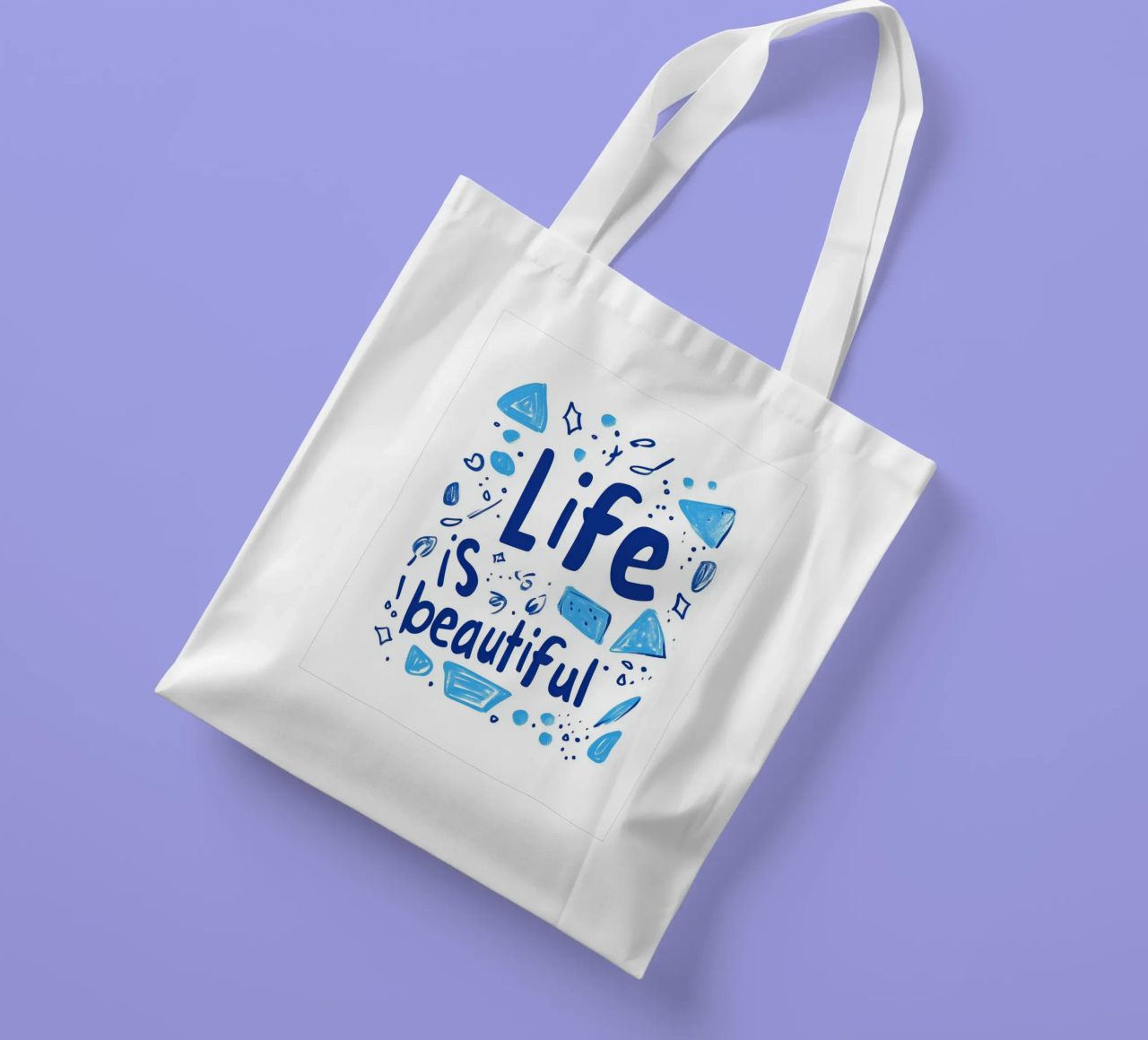Life is beautiful tote bag by Art Typo Essentiel