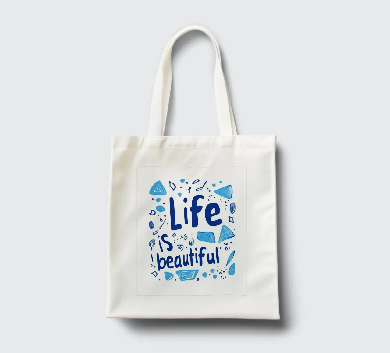 Life is beautiful tote bag by Art Typo Essentiel
