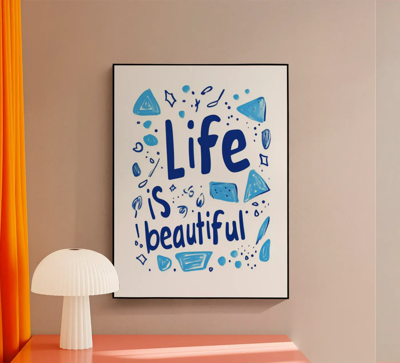 Life is beautiful plexiglass da Art Typo Essentiel