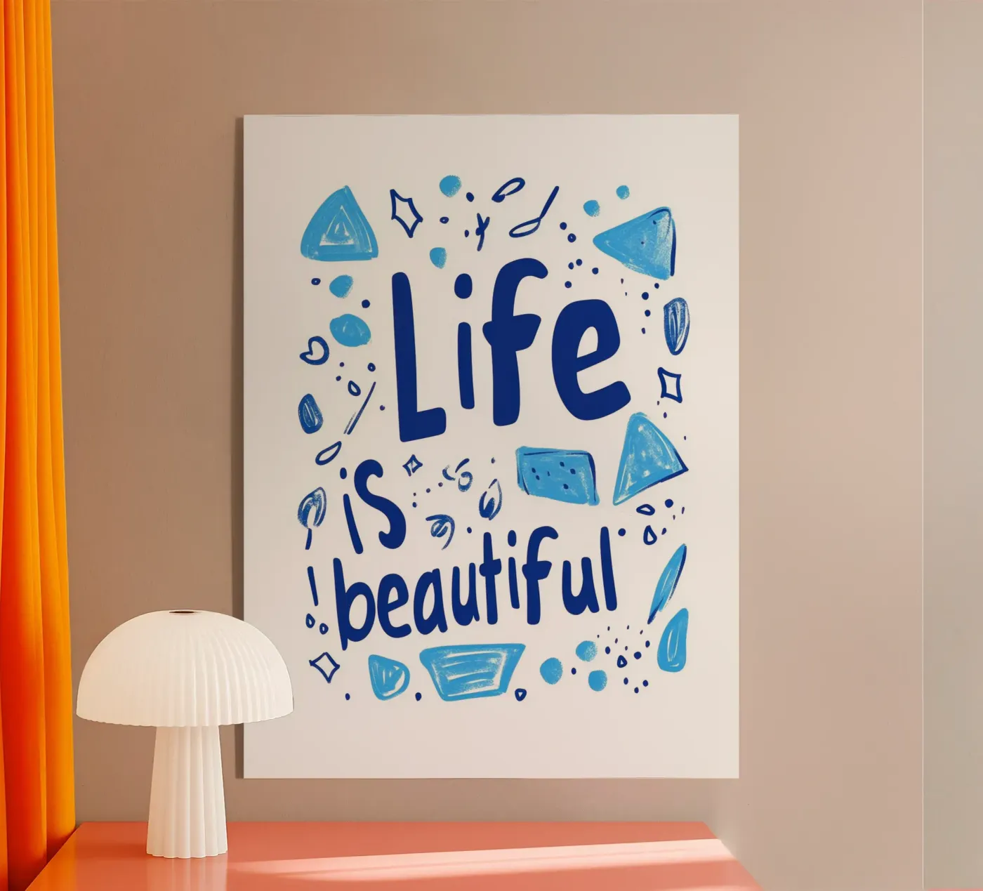 Life is beautiful plexiglass da Art Typo Essentiel