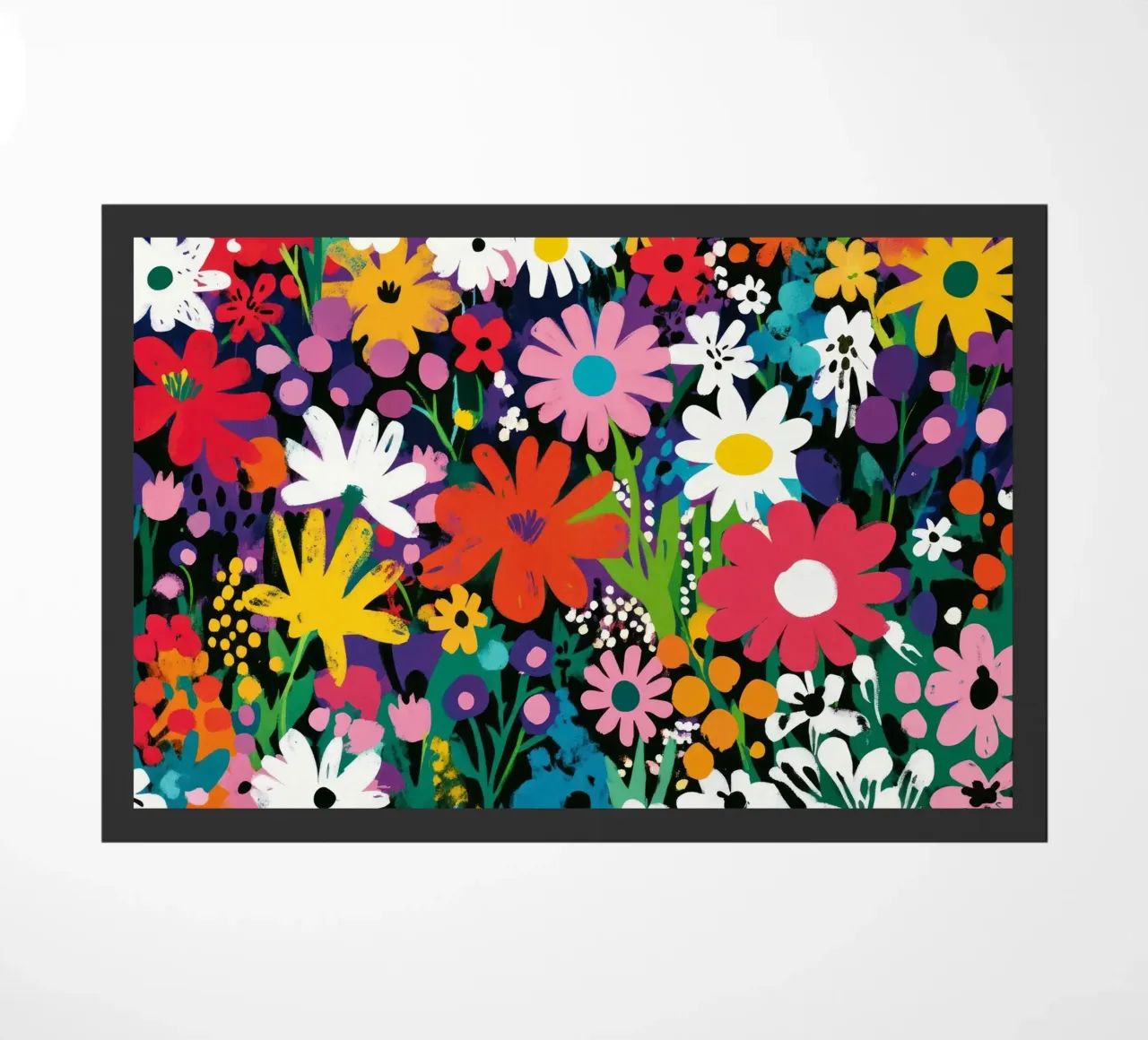 Audace giardino floreale di ispirazione matissiana Colori vibranti forme zerbino da Modern Muse