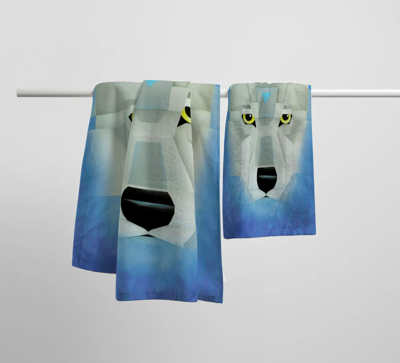 Wolf badhanddoek van Maks.M