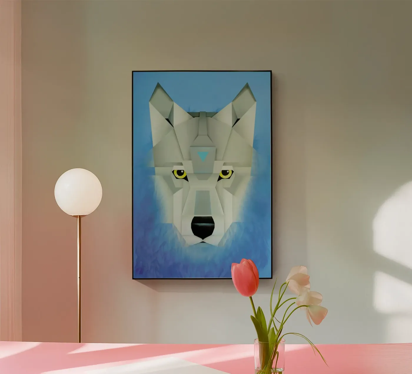 Wolf acryl van Maks.M