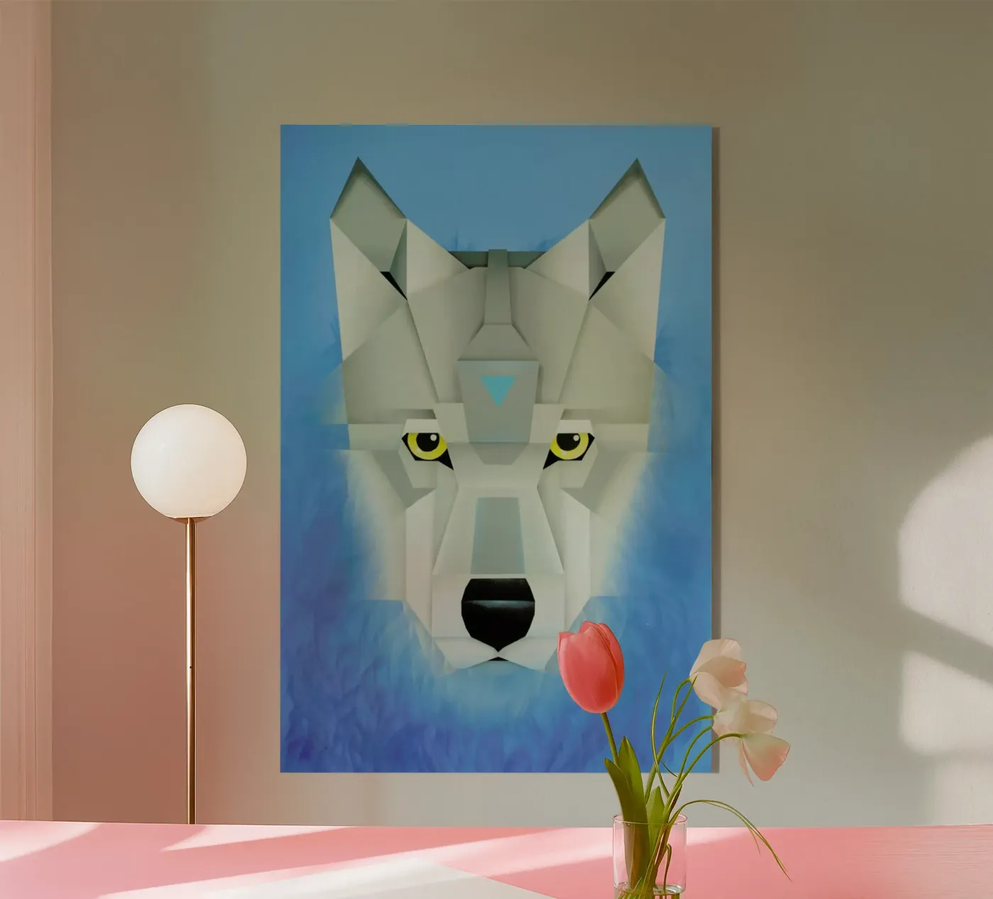 Wolf acryl van Maks.M