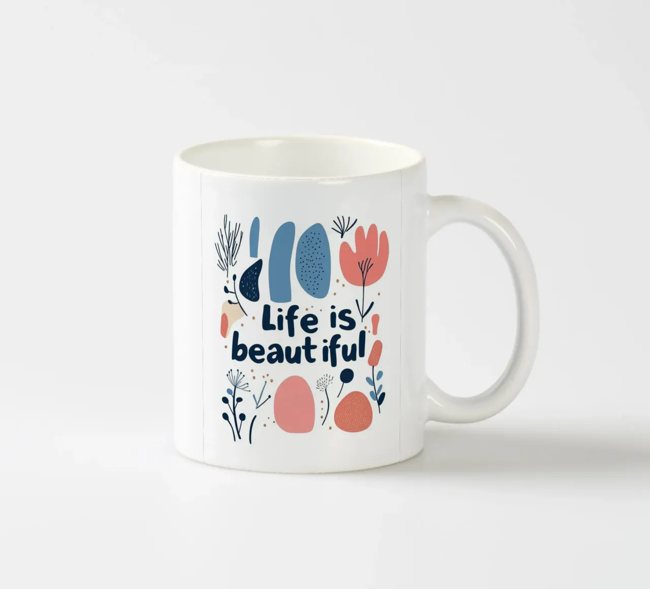 Life is beautiful - 2 tazza in ceramica da Art Typo Essentiel