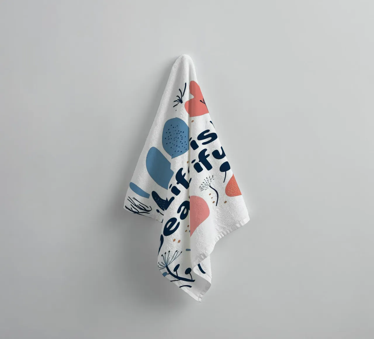 Life is beautiful - 2 asciugamano da bagno da Art Typo Essentiel