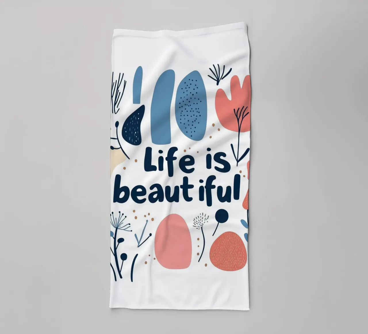 Life is beautiful - 2 asciugamano da bagno da Art Typo Essentiel