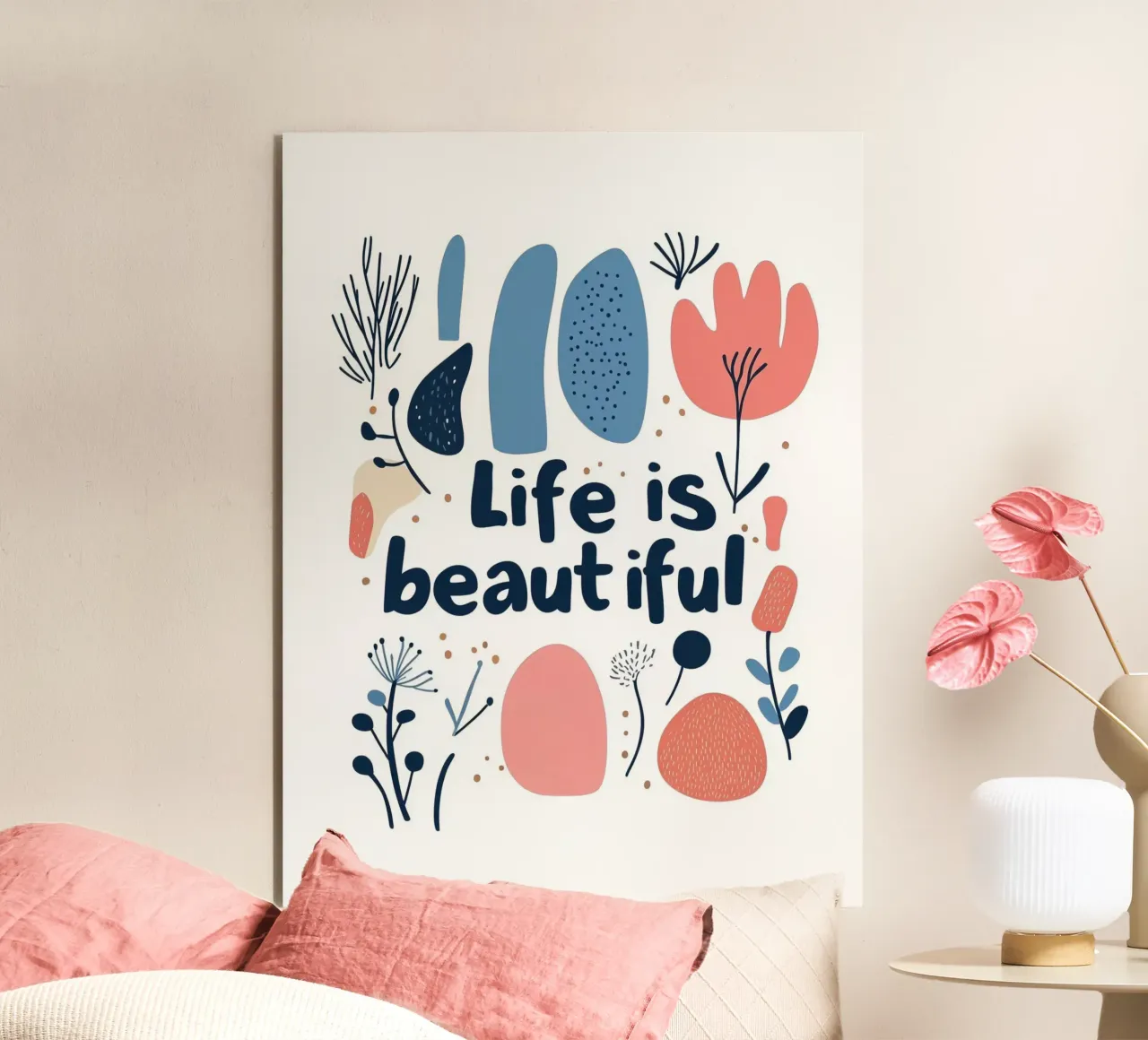 Life is beautiful - 2 alu-dibond by Art Typo Essentiel