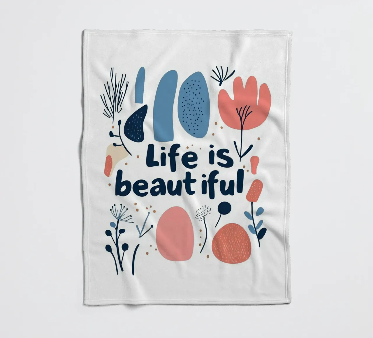 Life is beautiful - 2 coperta in pile da Art Typo Essentiel