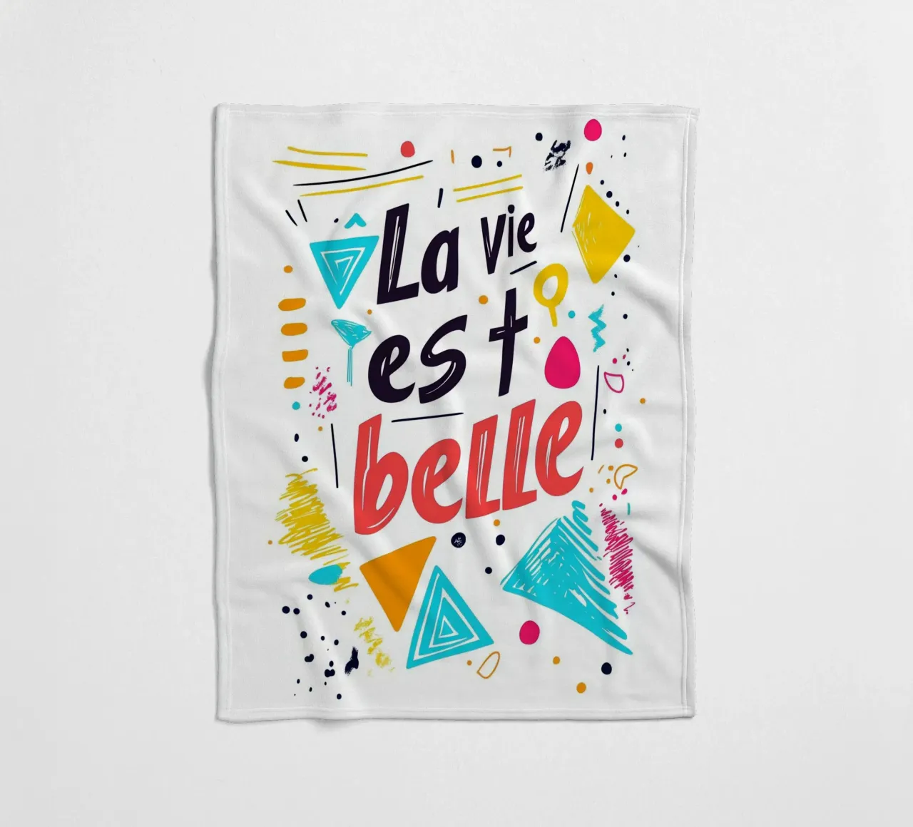 La vie est belle - 2 coperta in pile da Art Typo Essentiel