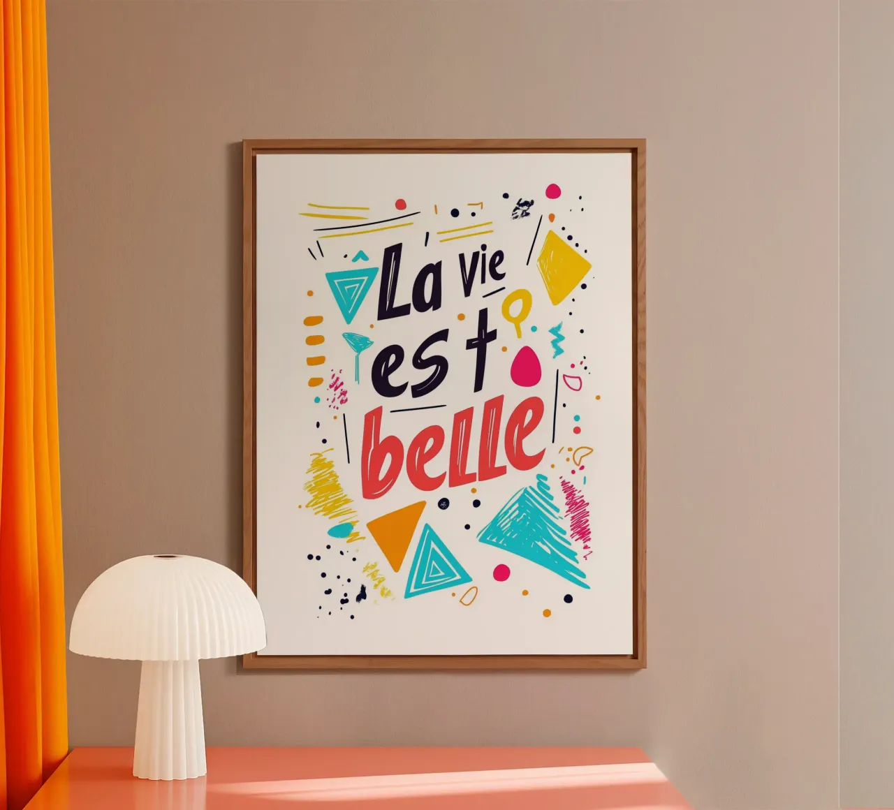 La vie est belle - 2 alluminio dibond da Art Typo Essentiel
