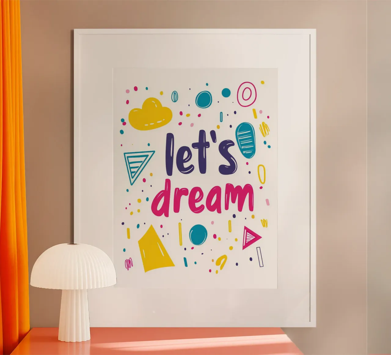 Dream poster con telaio in plastica da Art Typo Essentiel