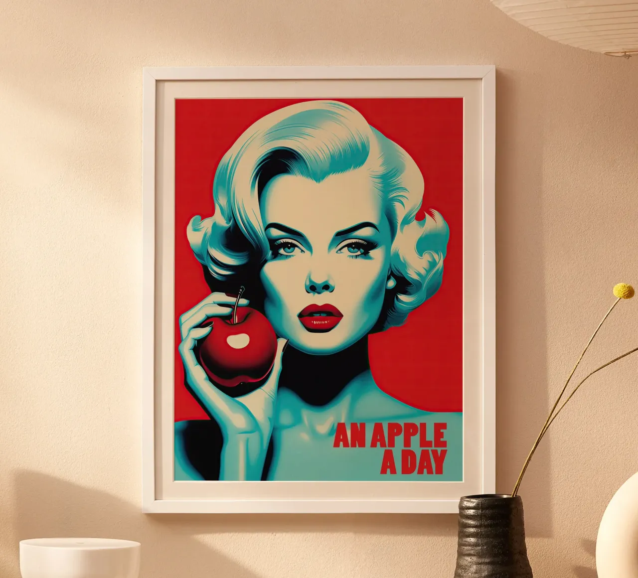 An Apple a Day keeps the Doctor away | Kitchen Pop Art poster da Autofocus